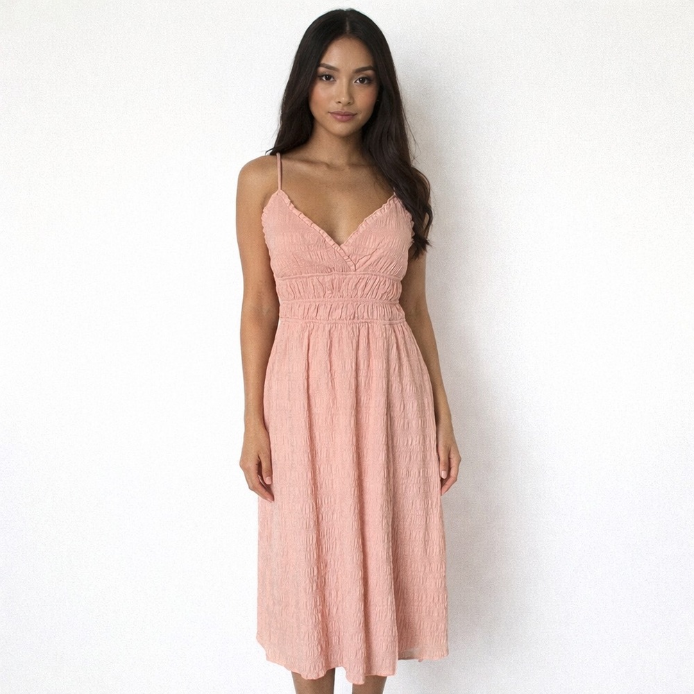 Stitch & Pine Orange adjustable strap sundress small Beachy pool cover-up